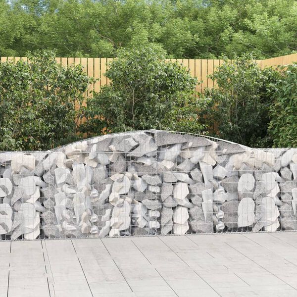 vidaXL Gabion Basket Set of 9 Silver Galvanized iron Large