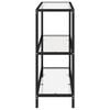 vidaXL Shelf Transparent Tempered Glass 39.4 x 14.2 x 35.4 in