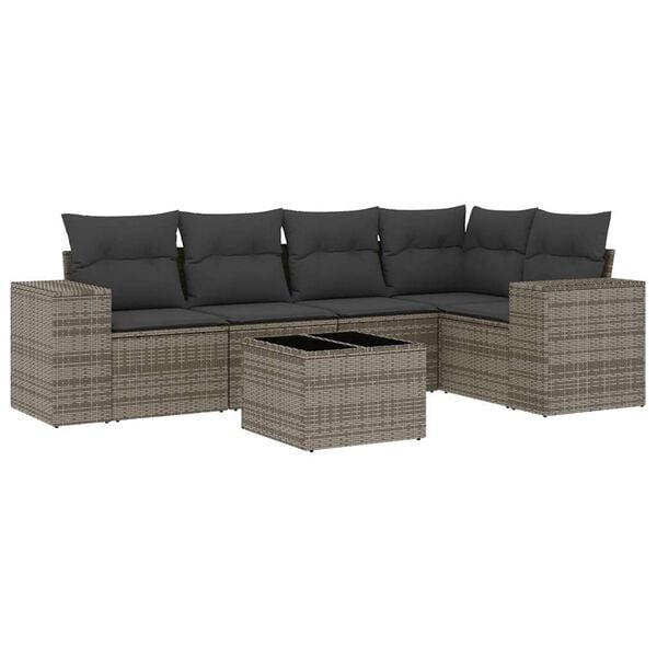 vidaXL Garden Sofa Set Grey