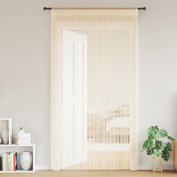 vidaXL String Curtains 2 pcs 39.4x98.4" Cream