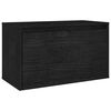 vidaXL 3 Piece TV Cabinet Set Black Solid Wood Pine