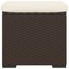 vidaXL Ottoman Set of 2 Brown and Cream White