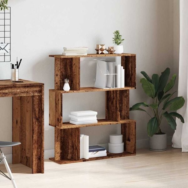 vidaXL Book Cabinet Old wood Engineered wood 31.5x9.4x37.8 in