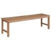 vidaXL Patio Bench with Red Cushion 59.1" Solid Teak Wood