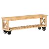 vidaXL TV Stand 51.2"x11.8"x16.5" Rough Mango Wood