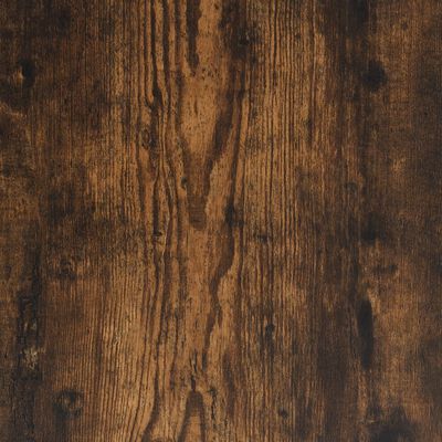 vidaXL Kitchen Trolley Smoked Oak 19.7"x11.8"x27.6" Engineered Wood