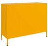 vidaXL Sideboard Mustard Yellow Cold-Rolled Steel 39.6x15.4x31.1 in