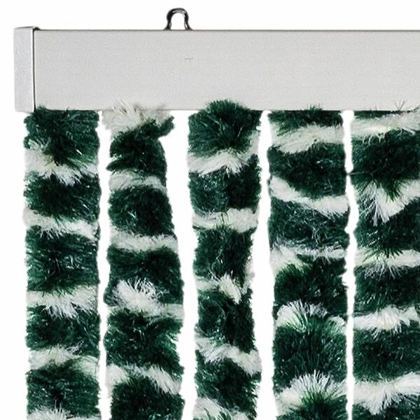 vidaXL Fly Curtain Green and White 39.4x90.6" Chenille