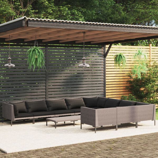 vidaXL Garden Lounge Set Dark Grey