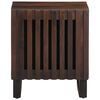 vidaXL Bedside Cabinet Brown Solid mango wood, engineered wood, steel