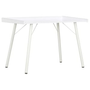 vidaXL Desk White Engineered wood 35.4 x 19.7 x 31.1 in Durable Desk