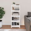 vidaXL Book Cabinet White Solid pine wood 19.7x13.8x49.4 in Book Cabinet
