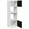 vidaXL Hanging Cabinet Riga Black Oak 23.62 x 22.44 x 81.50 in