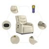 vidaXL Massage Recliner Chair Cream