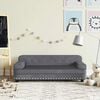 vidaXL Kids Sofa Dark Grey Velvet, Pine wood, Foam Mini