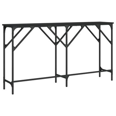 vidaXL Console Table Black 55.1"x11.4"x29.5" Engineered Wood