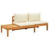 vidaXL Garden Lounge Set Cream White Solid Acacia wood Large Modular