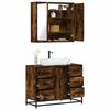 vidaXL Bathroom Furniture Set Smoked oak Engineered wood Medium