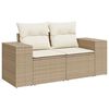 vidaXL Garden Sofa Set Beige PE Rattan Large Modular Garden Sofa Set