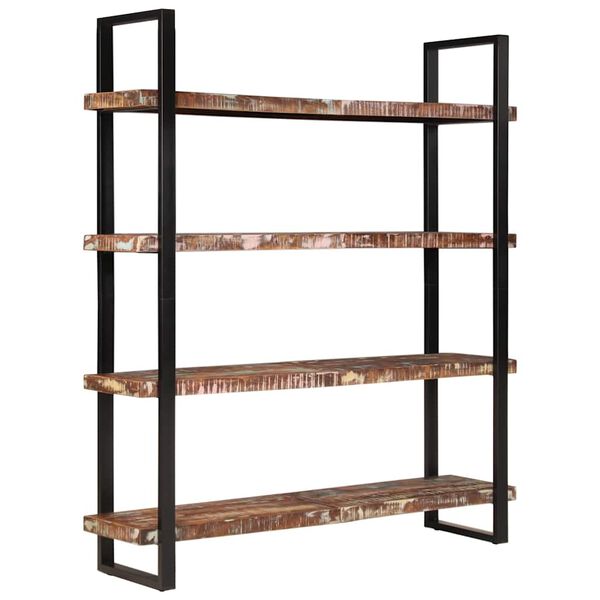 vidaXL Bookcase Mixed color finish Solid Reclaimed Wood and Iron Large