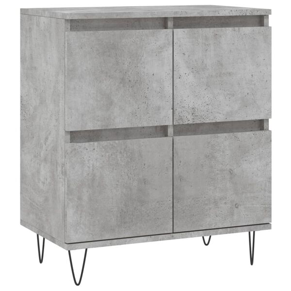 vidaXL Sideboard Concrete grey Engineered wood and iron Medium Sideboard