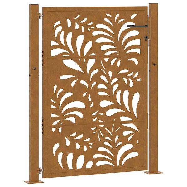 vidaXL Garden Gate 39.4x49.2" Weathering Steel Wave Design
