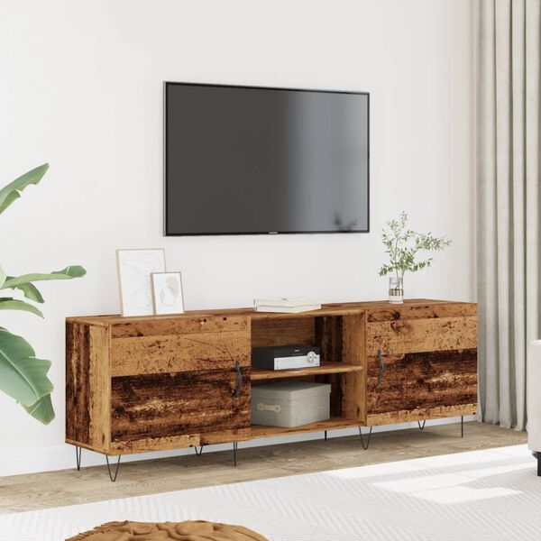 vidaXL TV Cabinet Old Wood Engineered wood, Iron Standard TV Cabinet