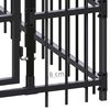 vidaXL Dog Kennel Black Powder-coated steel Large Tough Dog Kennel