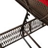 vidaXL Patio Sun Lounger Brown PE rattan 78 x 21.7 x 37.8 in
