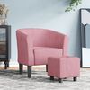 vidaXL Tub Chair Pink Velvet (100% polyester), pinewood, plywood, foam