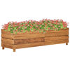 vidaXL Raised Bed Natural wood Recycled teak wood and steel Large