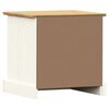 vidaXL Bedside Cabinet White Solid pine wood, engineered wood, metal
