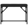 vidaXL Dining Bench Black Steel and Faux Leather