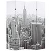vidaXL Folding Room Divider 63.0x66.9" New York by Day Black and White
