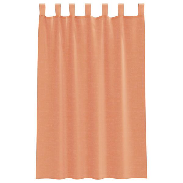 vidaXL Voile Curtains with Loops 2 pcs Terracotta 55.1x68.9"