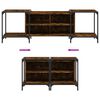 vidaXL TV Cabinet Smoked Oak Engineered wood, metal Medium