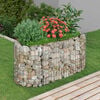 vidaXL Gabion Raised Bed Silver Galvanized iron 47.2 x 19.7 x 19.7 in