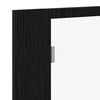 vidaXL Bathroom Mirror Cabinet Black Oak 23.62 x 4.72 x 17.72 in