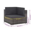 vidaXL Sofa Set Gray and Dark Gray