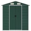vidaXL Garden Shed Green Galvanized Steel Large Garden Shed