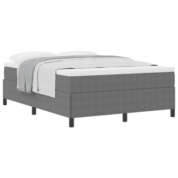 vidaXL Bed Frame Light gray 63" x 78.7" Corduroy fabric