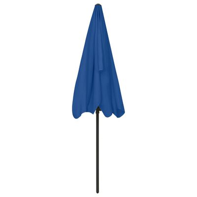 vidaXL Beach Umbrella Azure Blue 78.7"x49.2"