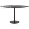 vidaXL Table Top Black with marble pattern Tempered glass 27.6 in diameter