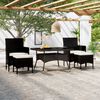 vidaXL Garden Dining Set Black
