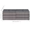 vidaXL Garden Lounge Set Grey PE rattan, Powder-coated steel, Glass Large