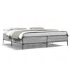vidaXL Bed Frame Gray Sonoma Engineered Wood, Steel Super King Durable