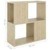 vidaXL Book Cabinet Sonoma Oak Engineered Wood Book Cabinet Rectangular