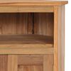 vidaXL Corner Sideboard Natural Wood Solid Teak Wood 23.6 x 17.7 x 23.6 in