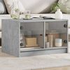 vidaXL Coffee Table Concrete Grey Engineered Wood, Glass Medium