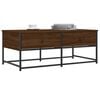 vidaXL Coffee Table Brown Oak Engineered Wood, Metal 39.4 x 20.1 x 15.7 in